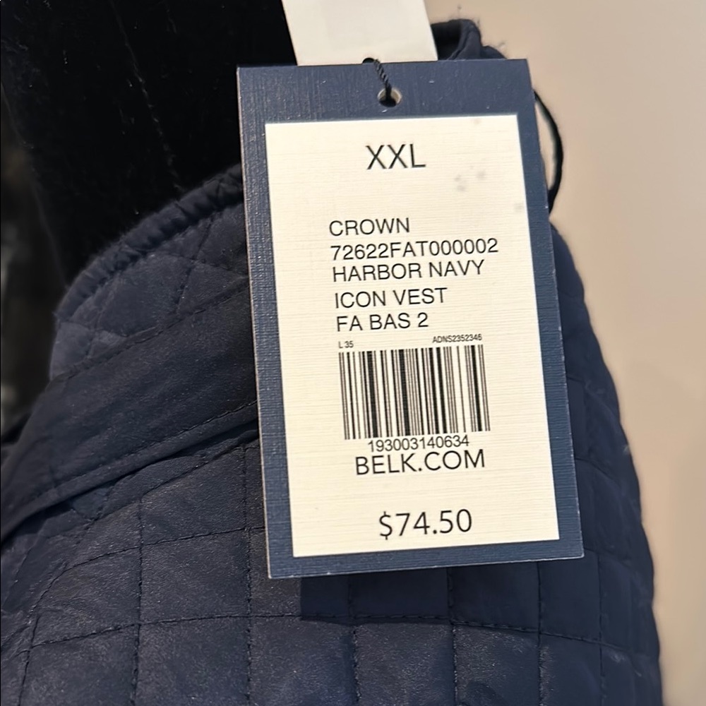Crown Harbor Navy Icon Vest XXL